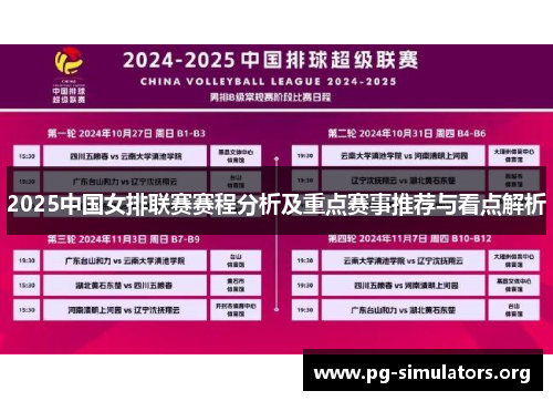 2025中国女排联赛赛程分析及重点赛事推荐与看点解析